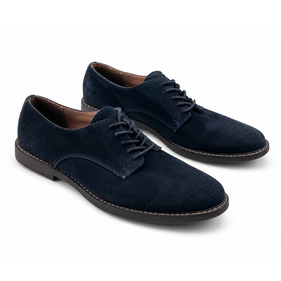 Banana Republic Other - Banana Republic Vintage Blue Suede Derby Dress Shoes Men's Size 8